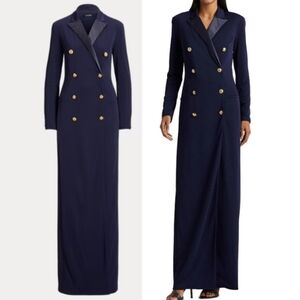 🔥Lauren Ralph Lauren Stretch Jersey Tuxedo Gown